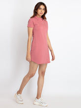 Womens Basic Bodycon Polo Dress